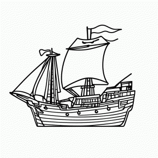 Navio Do Pirata para colorir