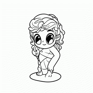 Moana Com Colar para colorir
