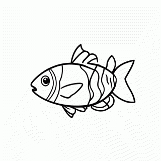 Peixe Tropical para colorir