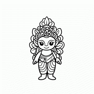 Te Fiti Deusa para colorir