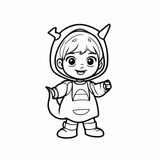 Boo Fantasiada para colorir