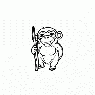 Rafiki para colorir