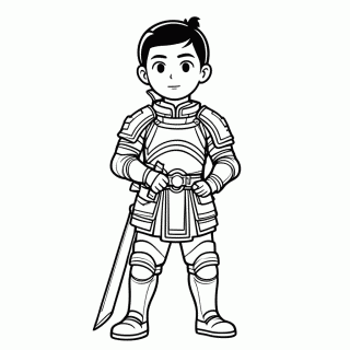 Capitao Shang para colorir
