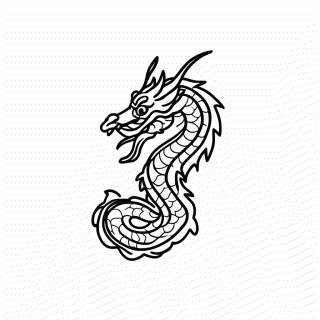 Dragao Da Sorte para colorir