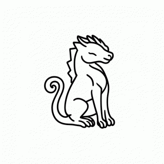 Dragao De Pedra para colorir