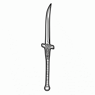 Espada De Mulan — Mulan para Colorir