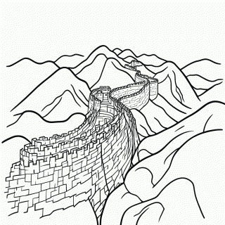 Grande Muralha para colorir