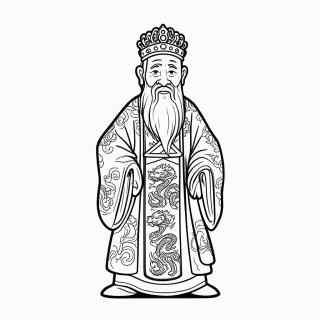 Imperador Da China para colorir