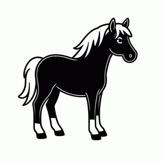 Khan Cavalo para colorir