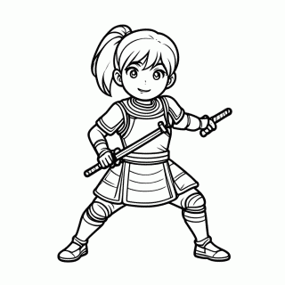 Mulan Guerreira para colorir