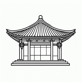 Templo Dos Ancestrais para colorir