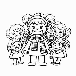 Bita e os Amigos para colorir