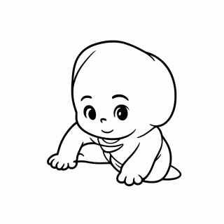 Bebê Sandy para colorir