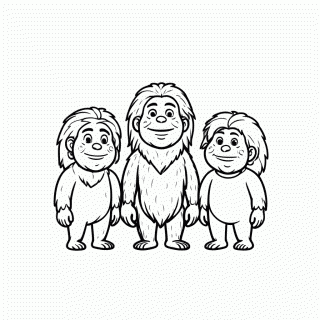 A Família Croods para colorir