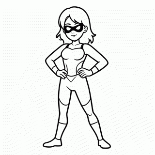 Mulher-Elástica para colorir
