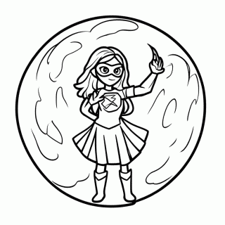 Violeta com Escudo para colorir