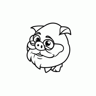 Vovô Pig para colorir