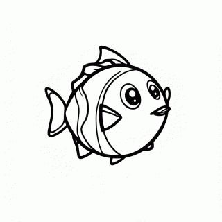 Linguado para colorir