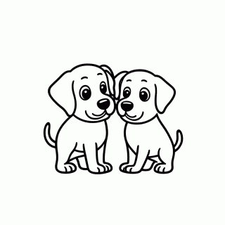 Max e Duke para colorir