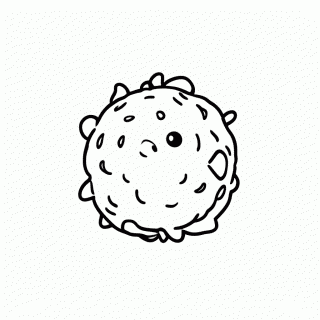 Baiacu Bloat para colorir