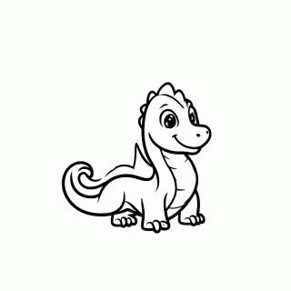 Dragão Fofo para colorir