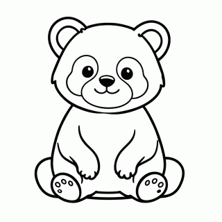 Panda Vermelho Gigante para colorir
