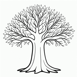 Arvore Baobab para colorir