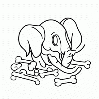 Cemiterio De Elefantes para colorir