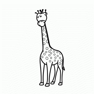 Girafa Da Savana para colorir