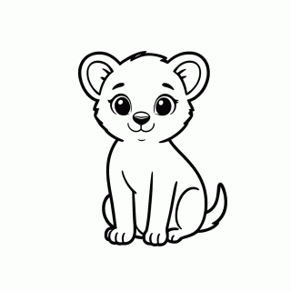 Kiara Filha Simba — Rei Leão para Colorir