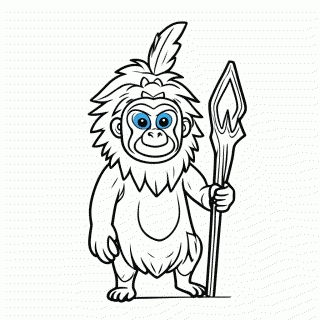 Rafiki Baboon para colorir