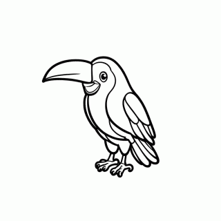 Rafael, o Tucano para colorir