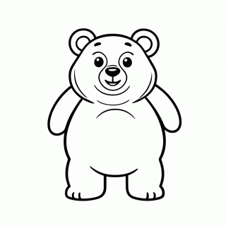 O Urso para colorir
