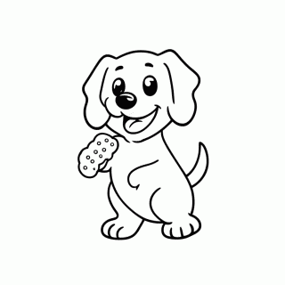 Scooby com Petisco para colorir