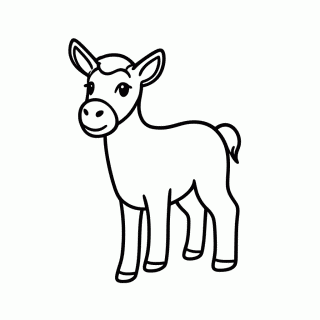 Burro Falante para colorir
