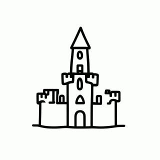Castelo Distante para colorir
