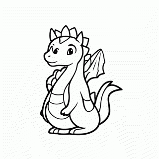 Dragoa Rosada para colorir