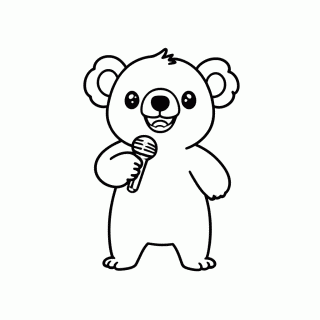 Buster no Microfone para colorir