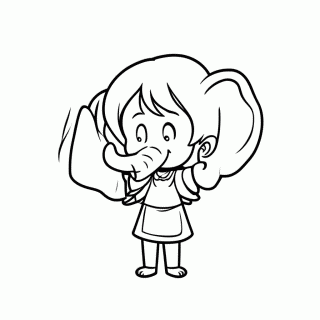 Meena para colorir