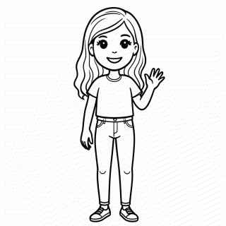 Mary Jane para colorir