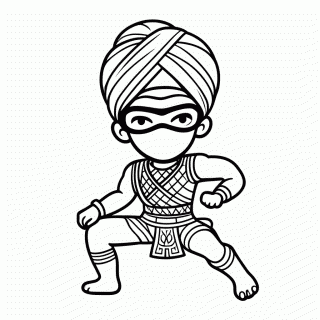 Spider India para colorir