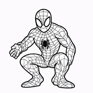 Spider Man Classico — Homem-Aranha para Colorir
