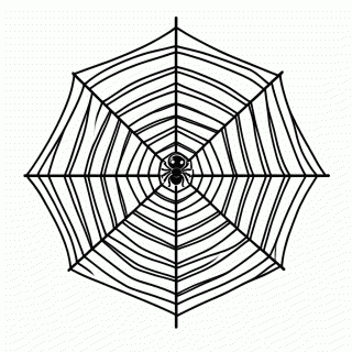Teia De Aranha para colorir