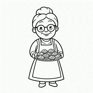 Tia May para colorir