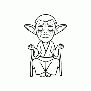 Mestre Yoda para colorir