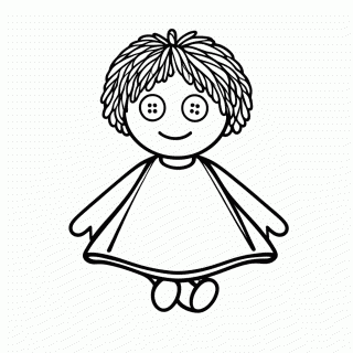 Boneca Scrump para colorir
