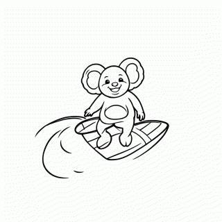 Stitch Surfando para colorir