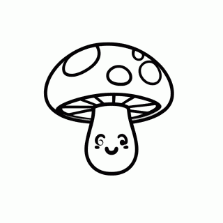 Cogumelo para colorir