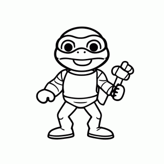 Donatello para colorir