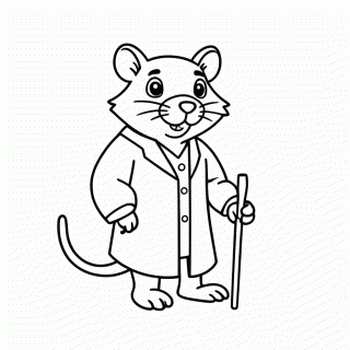 Mestre Splinter para colorir